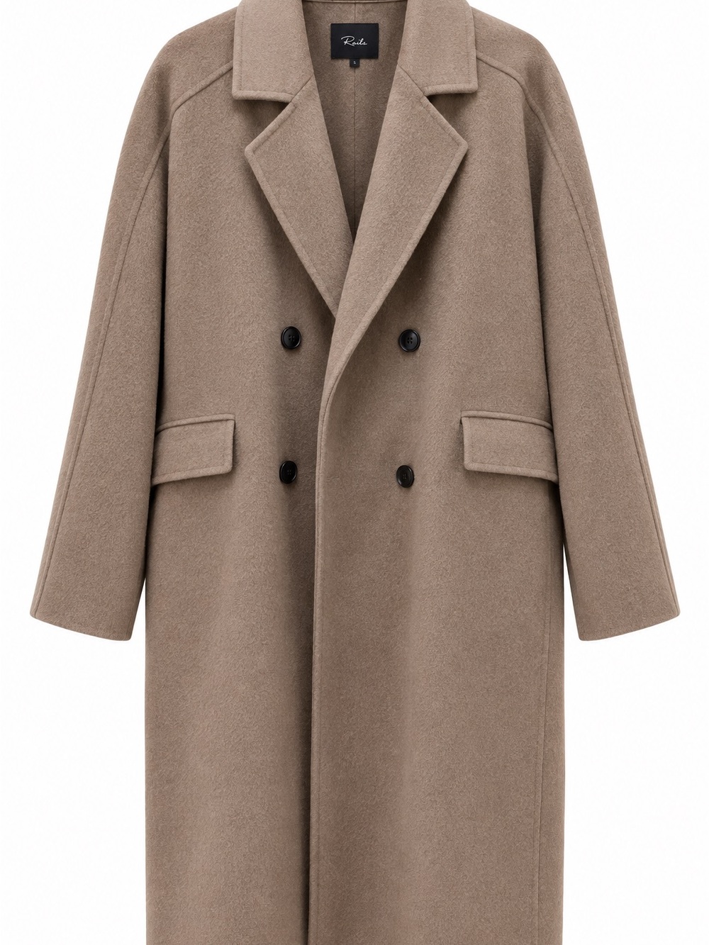 Rails Taupe Double-Breasted Trench Coat